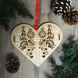 Set of 3 Large Wooden Christmas ornaments